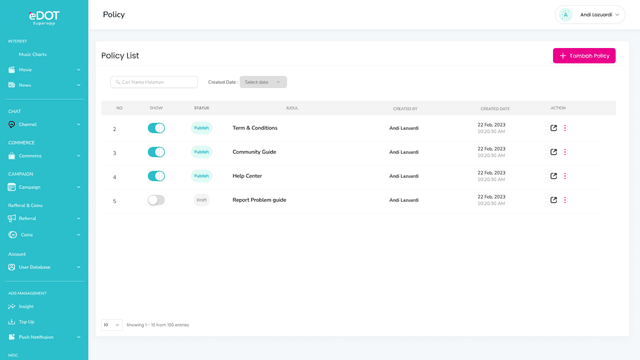 Zeus SuperApp (Web Admin Dashboard)
